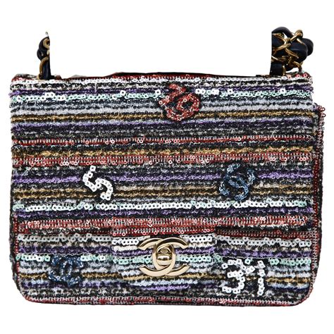 chanel mixed fibers mini flap bag